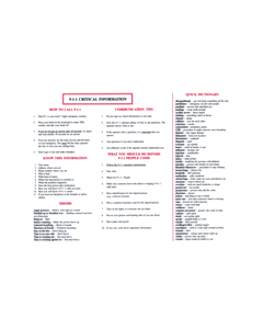 Hot Sheet of Critical Information for Deaf 9-1-1 Callers