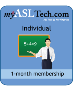 myASLTech Individual/Teacher 1-Month Membership (per person)