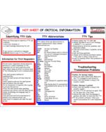 Hot Sheet of Critical Information for Emergency Personnel - front